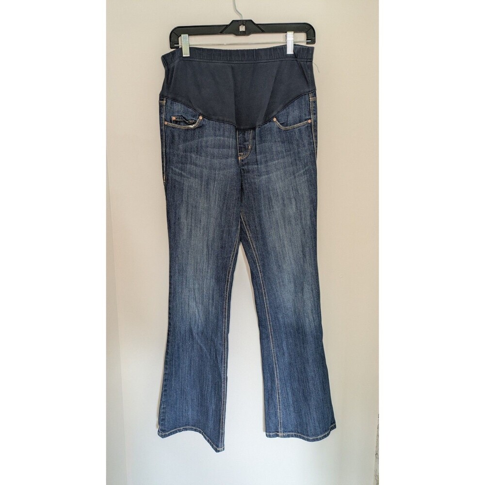 Old Navy Flare Full Panel Maternity Cowgirl Western Medium Wash Jeans SZ 8